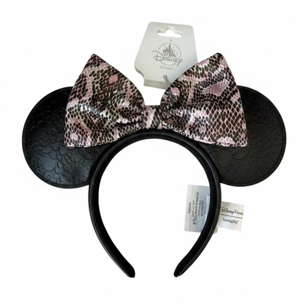 Disney Parks Minnie Mouse Loungefly Ears Headband Wild Snakeskin - NWT